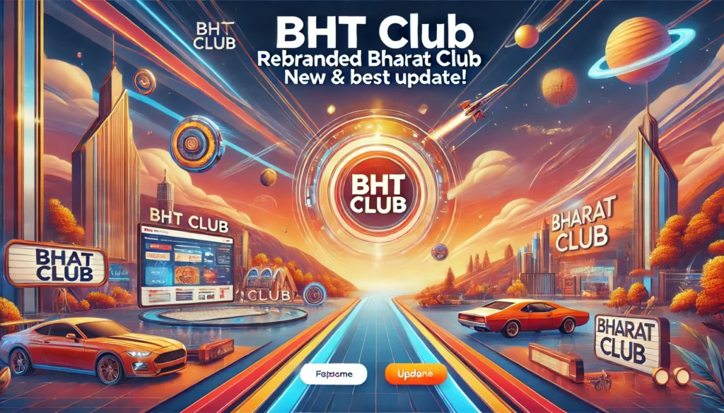 DALL·E 2024 07 29 21.00.19 A landscape feature image for a blog post titled BHT Club Rebranded Bharat Club New Best Update. The image should depict a modern and dynamic at